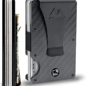 Minimalist Wallet for Men Slim RFID Blocking Wallet‎ Scratch Resistant Matte